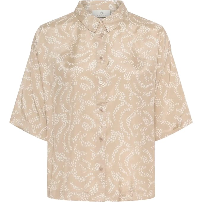 Overhemd met lang mouwen Baggy fit Feather Gray/Chalk Lace Print grey white