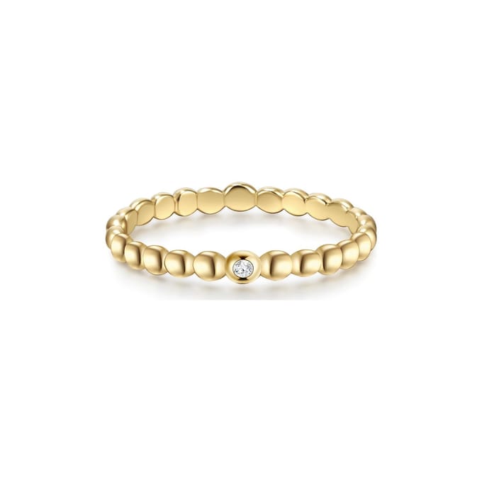 Gems München Dames Dames ring 925 sterling zilver 60 Geelgoud 32019741