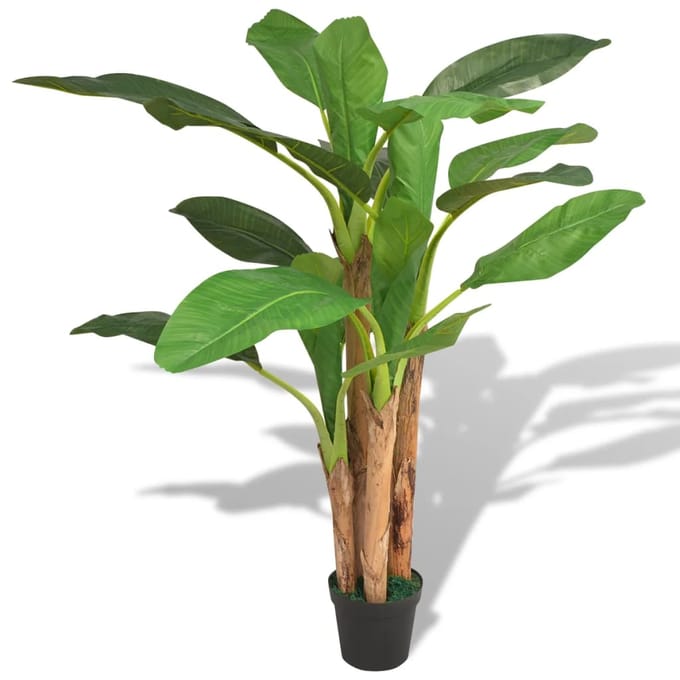 vidaXL - Kunst - bananenboom - plant - met - pot - 175 - cm - groen