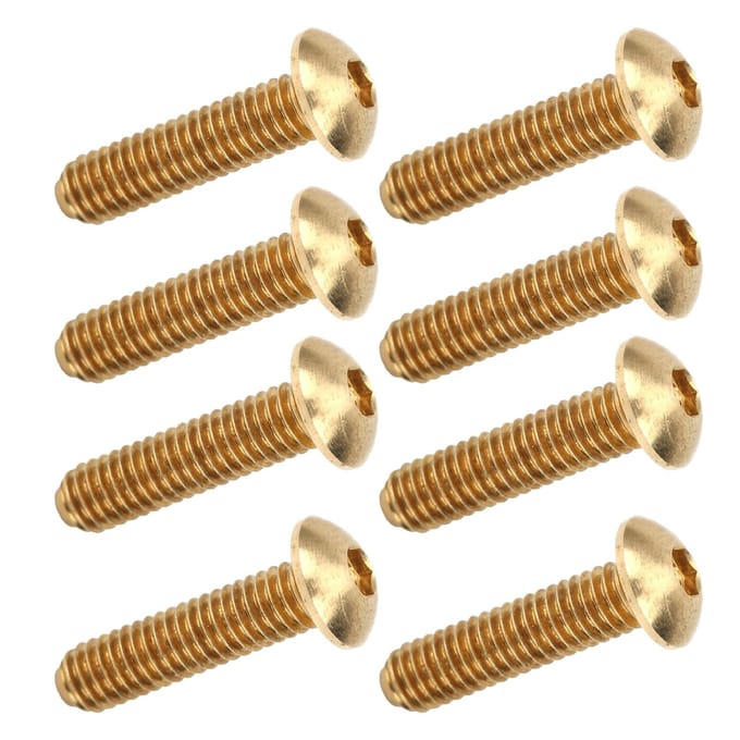 50 Pièces Vis à tête hexagonale creuse Tête demi-ronde Cuivre pur Quincaillerie Accessoires Fixations M4 x 16mm