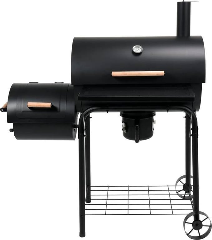 Lund Houtskoolbarbecue XXL -met rookoven - 64 x 37cm grilloppervlak