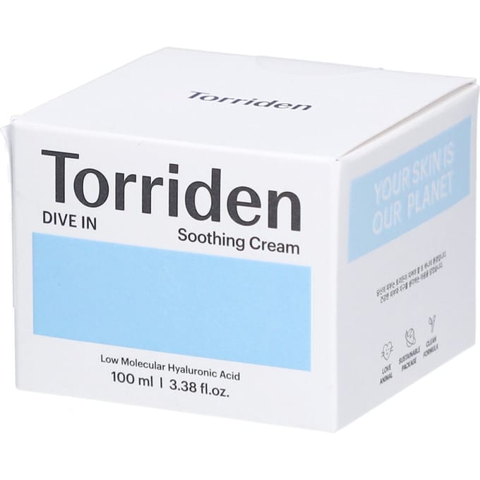 Torriden Dive In Low Molecular Hyaluronic Acid Soothing Cream Gezichtscrème Dames 100 ml