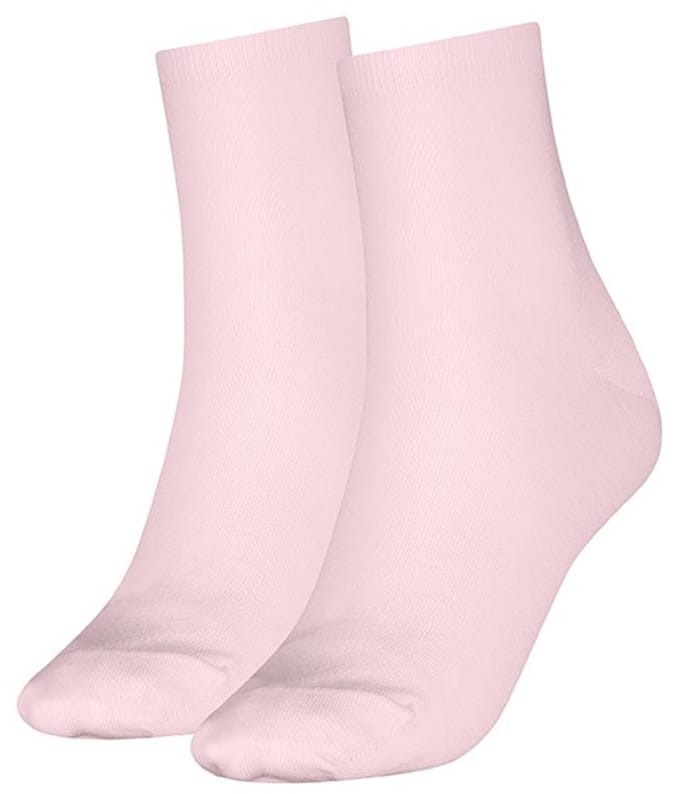 Tommy Hilfiger dames 2P halfhoge sokken casual roze