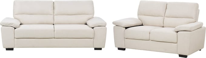VOGAR - Bankenset - Lichtbeige - Polyester