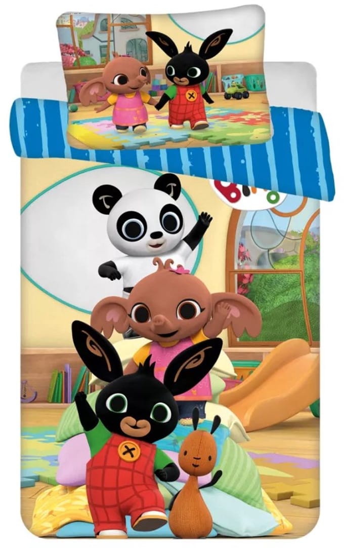 Bing, Sula, Pando en Flop dekbedovertrek - 100 x 135 cm