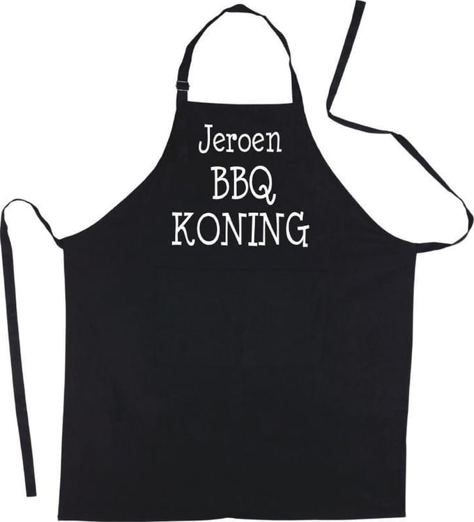Mijncadeautje Luxe schort BBQ Koning met voornaam