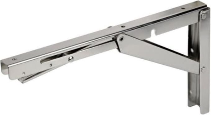 Tafelbladhouder Klapbaar - 60 kg - Rvs 304 - Inklapbare plankdrager - Klapbare schapdragers