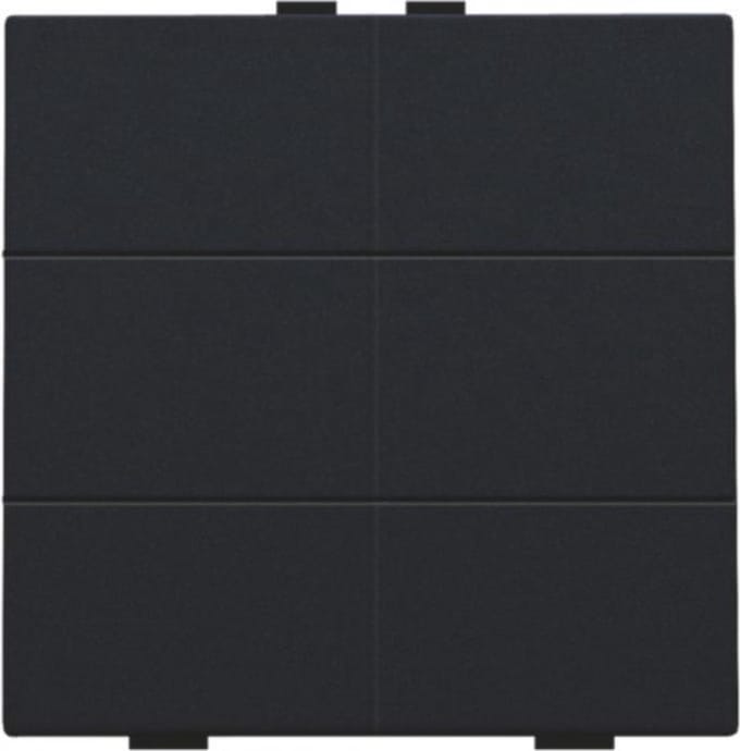 Niko Home control zesvoudige drukknop black coated - 161-51006