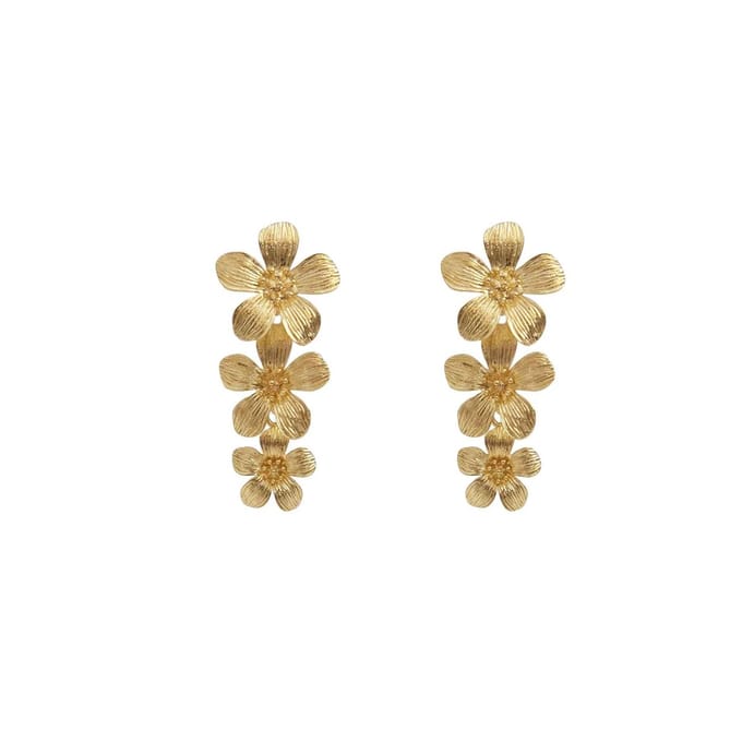 Statement oorbellen - Bloemetjes - Lineaire oorbellen - Bloemen