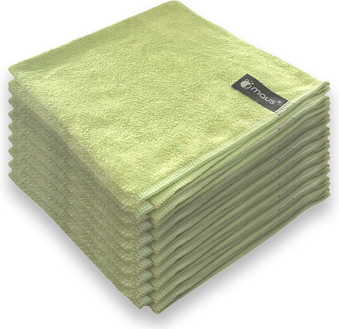 MAUS microvezeldoekjes professional - groen - 100 stuks - 40x40cm - zonder schoonmaakmiddel effectief
