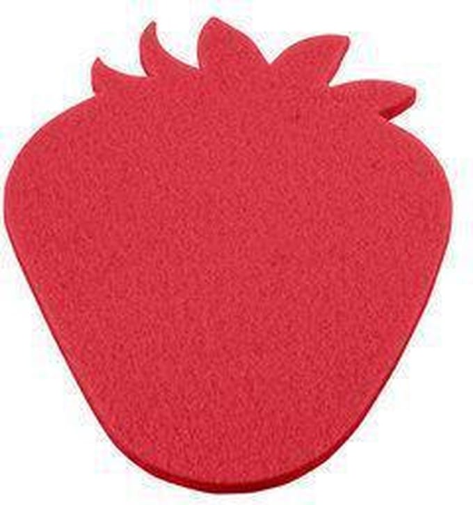 Daff Onderzetter - Vilt - Aardbei - 14 cm - Fire - Rood