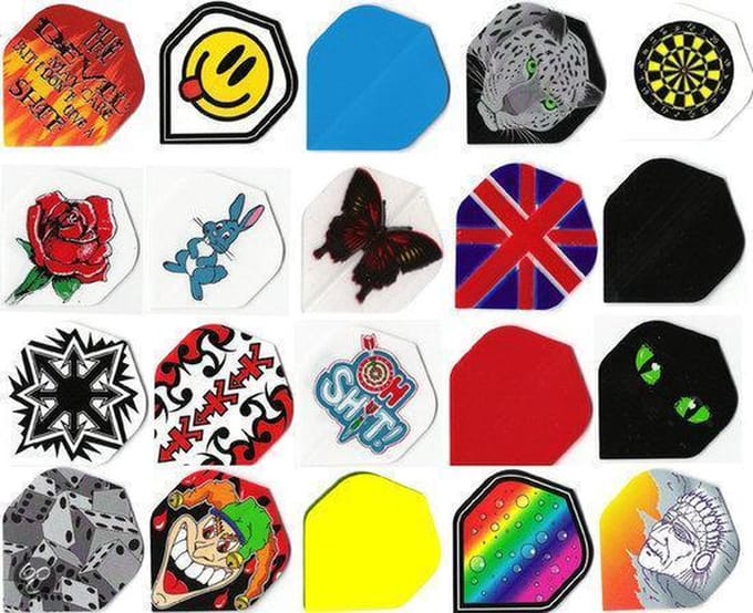 ABC Darts - Dart Flights Poly Cartoon - 20 sets