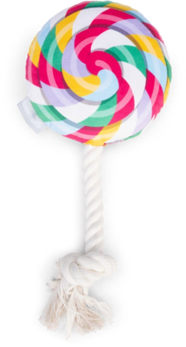 Beeztees Lolly - Hondenspeelgoed - Pluche/Katoen - Multi - 32x15x5 cm