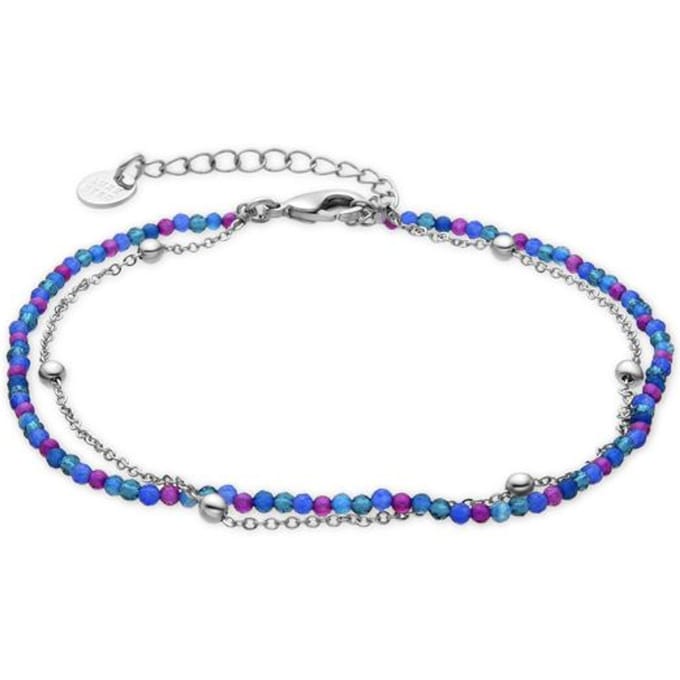 Luxenter Armband met Paars Kristal zilver afwerking - Miwa