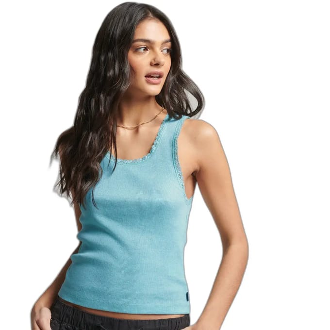 Tanktop met kanten rand voor vrouwen Superdry