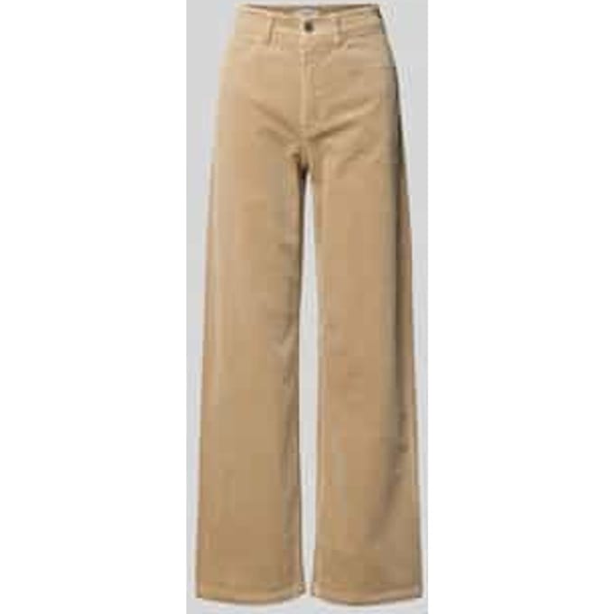 Wide leg corduroy broek van katoenmix