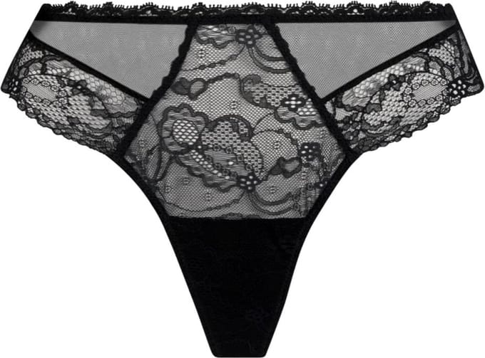 Lise Charmel - Feerie Couture - string - zwart - Calais kant - ACH0074 - L