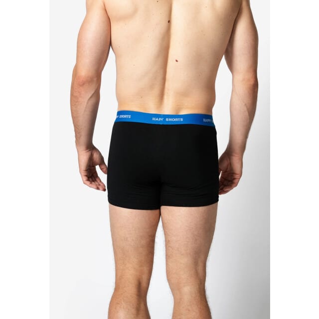 Happy Shorts Heren Boxershorts Trunks Effen Zwart 3-Pack - Maat M