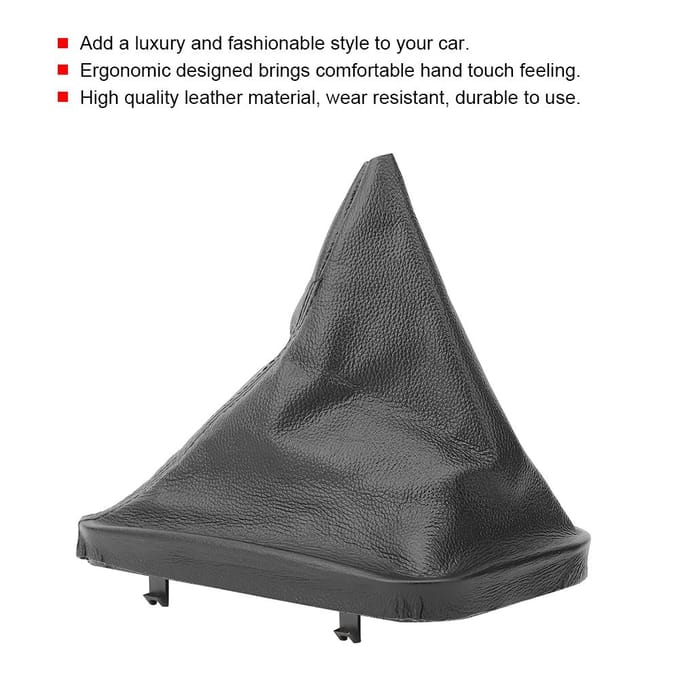 Leder Zwart Pookknophoes Schakelpook Hendel Boot Stofhoes Geschikt voor 3 Serie E46 19982005 gray