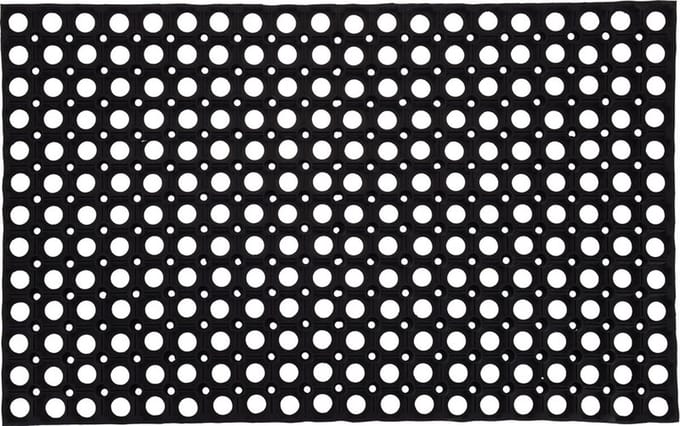 Deurmat - 2x - rubber - 50 x 80 cm - buitenmat - schoonloopmat