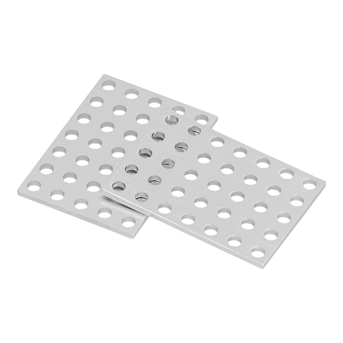 5 Pièces Plaque d'Attache Acier Antirouille Plat de Réparation d'Assemblage Équerre d'Angle pour Robots Bois
