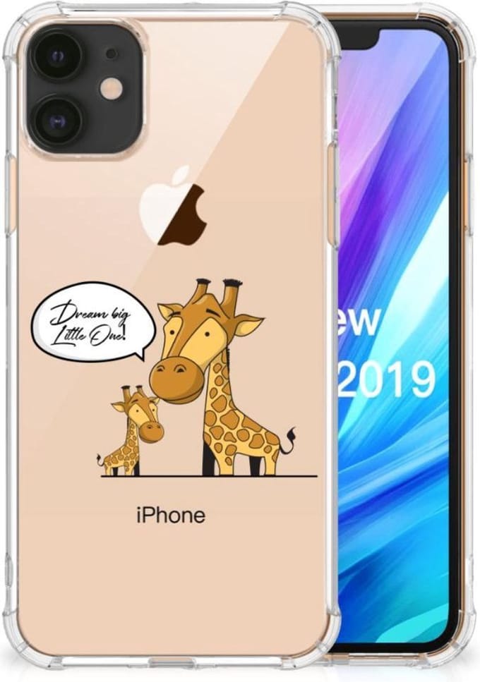 Apple iPhone 11 Stevig Bumper Hoesje Giraffe