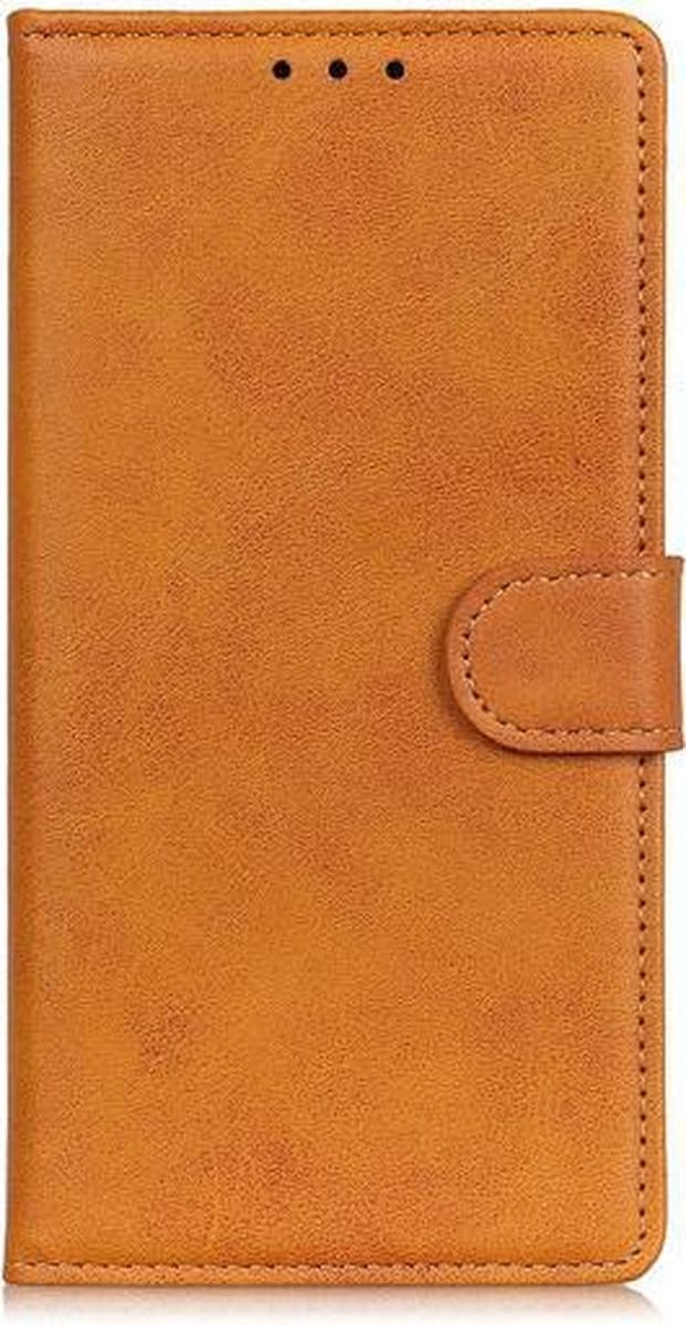 Casecentive Leren Wallet case met sluiting - hoesje - wallet - iPhone 13 Pro - tan