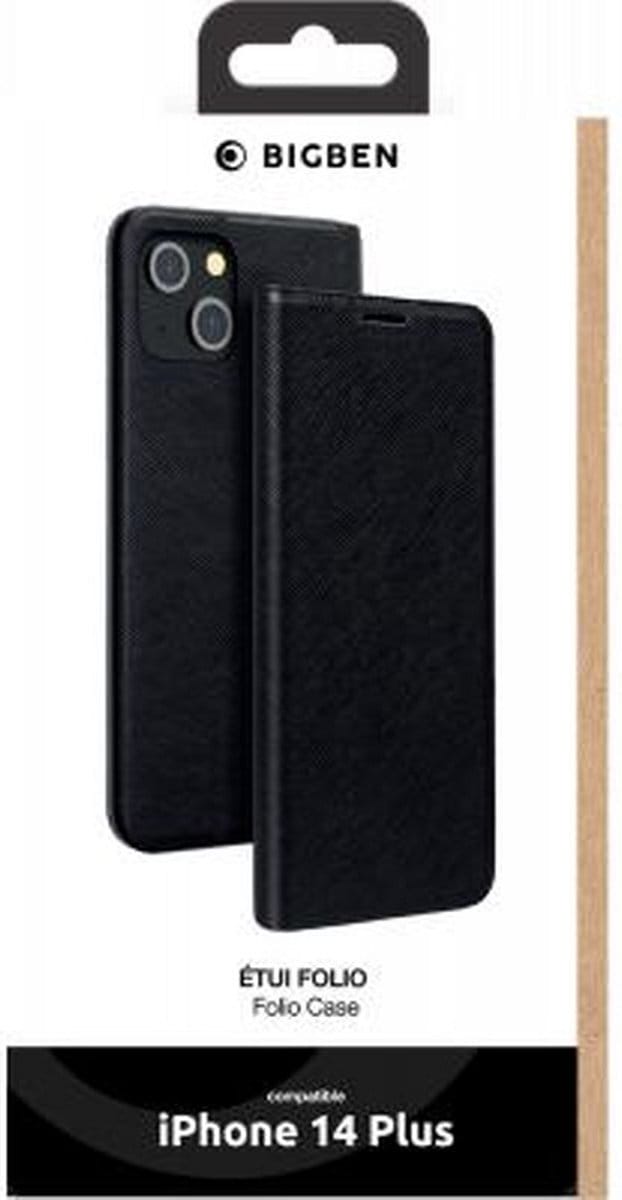 Bigben Connected, Hoesje geschikt voor iPhone 14 Plus - Folio, Zwart