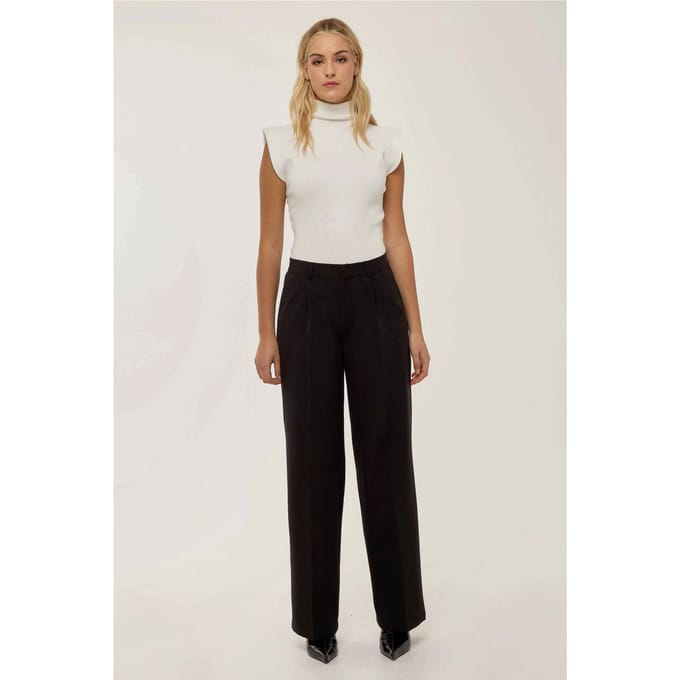 Plissé Rechthoekige Pantalon