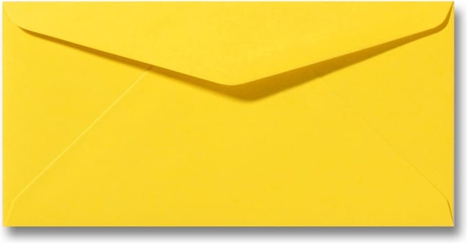 Envelop 11 x 22 cm Boterbloemgeel 100 stuks