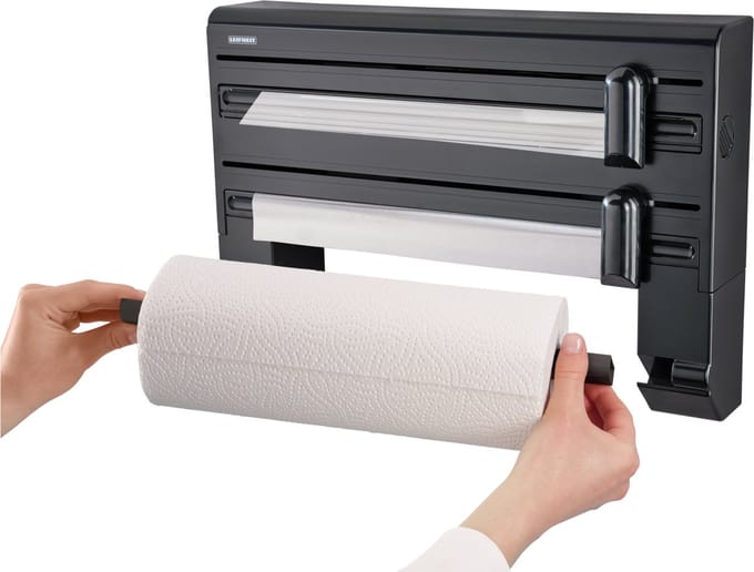 Leifheit Parat Black rollenhouder - zwart