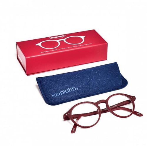 Looplabb leesbril sterkte +1,00 model faust bordeaux