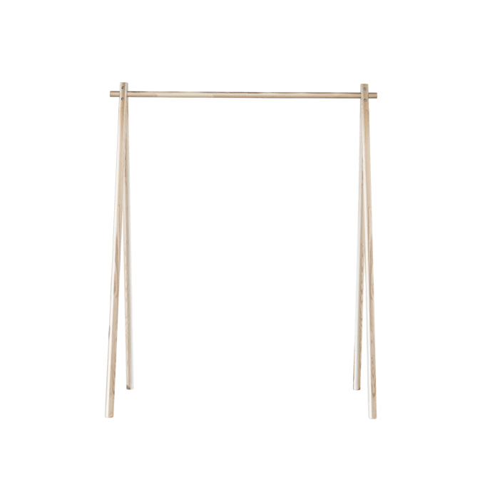 Karup Hongi kledingrek - 101 clear lacquered - zonder spiegel - 150 cm