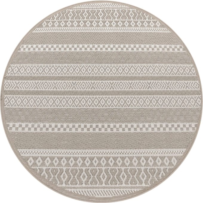 Binnen- en buitenkleed Verona beige 200 cm rond