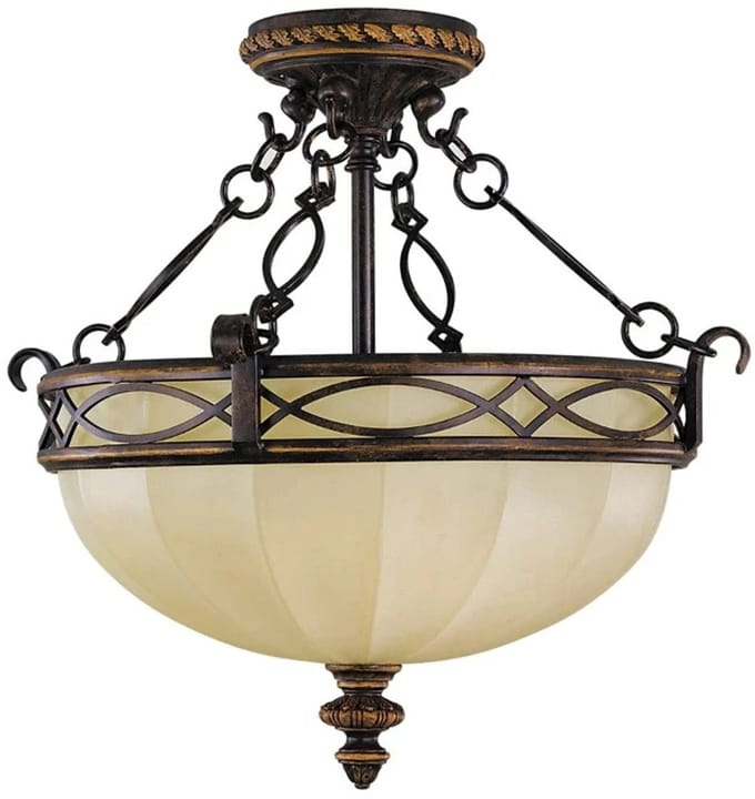 Feiss LED Plafondlamp Drawing Room | 2X E27 Max 60W | Dimbaar | Walnut