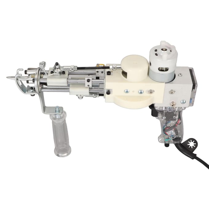 Machine à tufter les tapis 2 en 1 DIY 40 points par seconde Machine électrique à pistolet pour tapis avec 360 degrés AU Plug white
