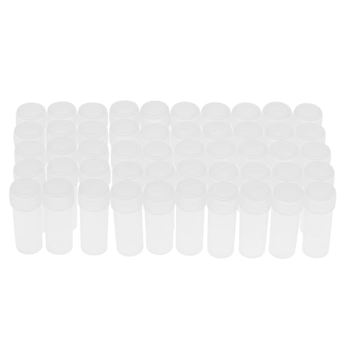 50 Stuks 5ml Volume Plastic Sample Flesjes Kleine Opbergcontainer white