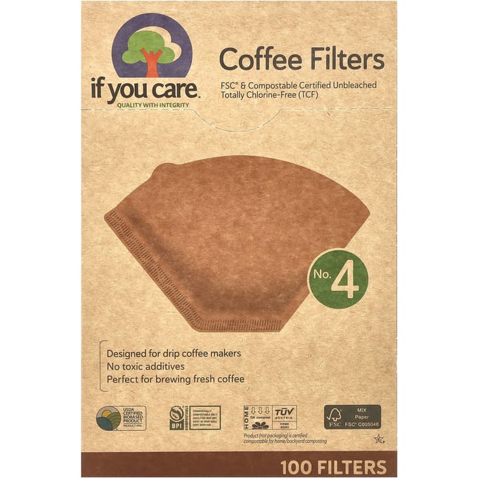 Filtres à café, Non. 4 , 100 Filtres