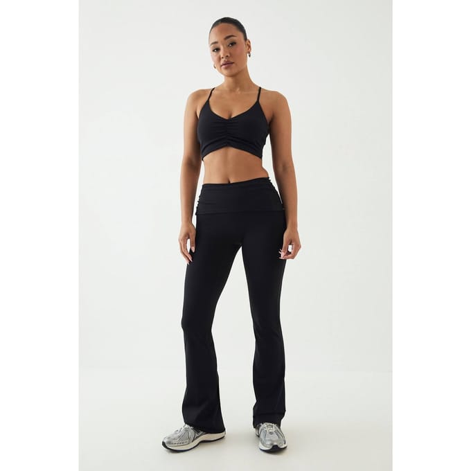 Dames Dsgn Studio Ultra Sculpt Omgevouwen Taille Uitlopende Legging | Zwart | Maat: 2XL