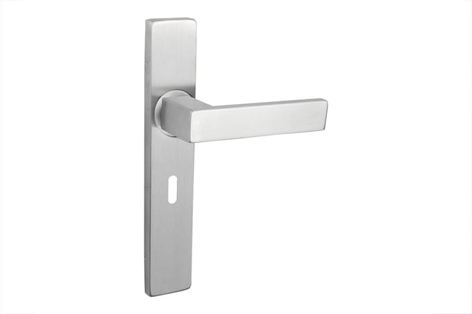 Lavuzo deurkruk Imperio RVS met rechthoekig schild SL56 | Per set