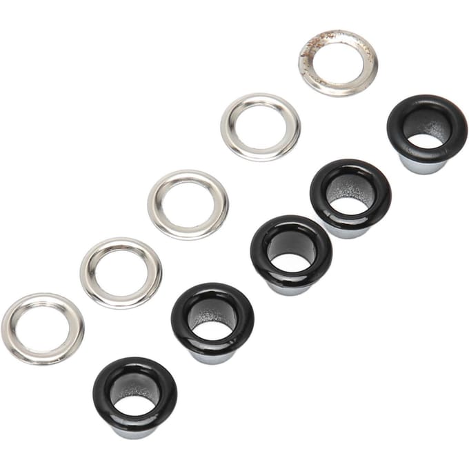 500 Jeux de Kit d'Œillets 6mm Rond Cuivre Exquis Facile à Utiliser Kit d'Œillets Polyvalent pour Réparation noir