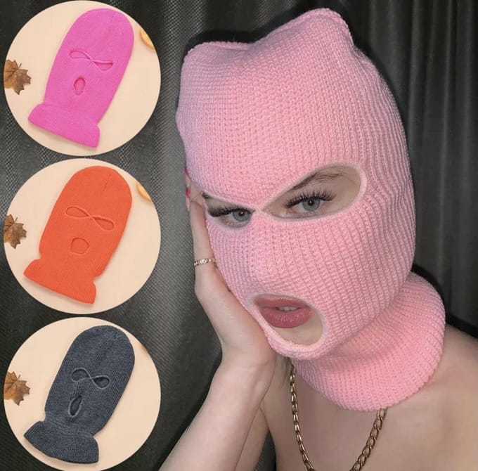Bivakmuts roze - Warme muts - Rekbaar - One Size - Balaclava - Motor