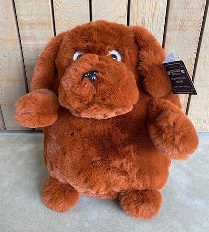 Cozy Time New Foundlander hond handwarmer en knuffelkussen 38 cm - knuffel hond - New Foundlander