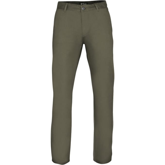 Asquith & Fox Heren Klassieke Casual Chinos/Trousels (Leisteen)