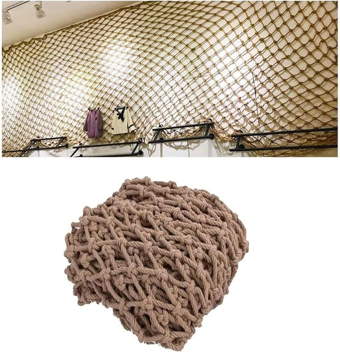 Klimnet voor kinderen - Speelnet Valnet - Buiten spelen - Versterkte rand - 1 x 4m - Natuurlijk