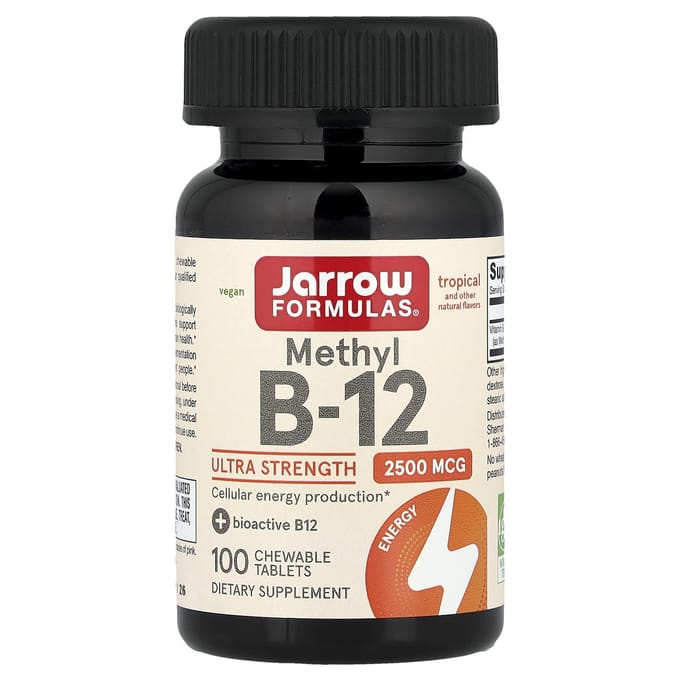B12 - Methylcobalamine 2500mcg 100 zuigtabletten tropische smaak | Jarrow Formulas