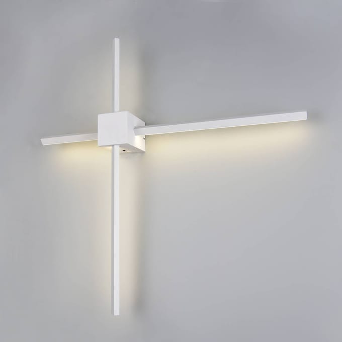 Trio Lighting LED wandlamp Cassino, mat wit, breedte 67 cm, metaal