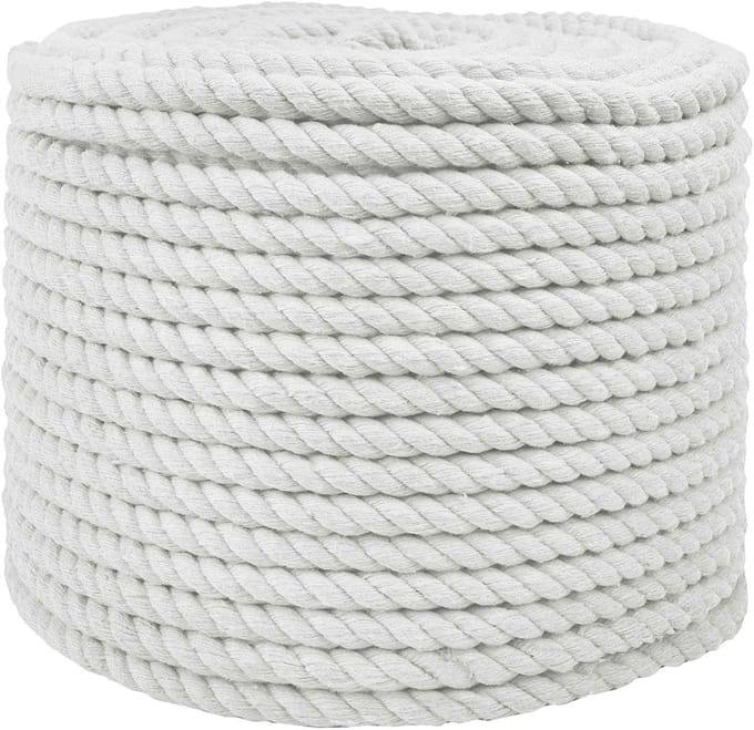 vidaXL - Katoenen - Touw - 10 - mm - 100 - m - Wit - 100% - katoen