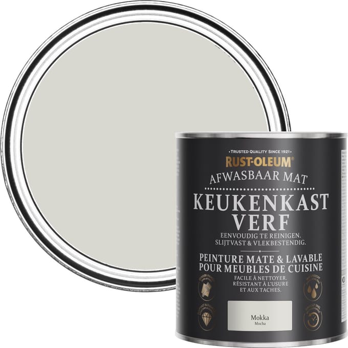 Rust-Oleum Grijs Afwasbaar Mat Keukenkastverf - Mokka 750ml