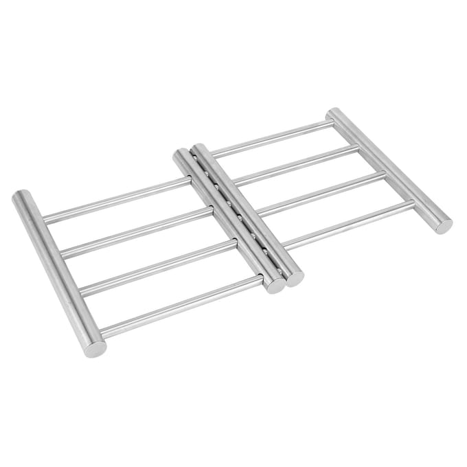 Roestvrij Staal Uitschuifbare Pannenonderzetter Isolatiematten Hittebestendige Placemat Keukengadget gray